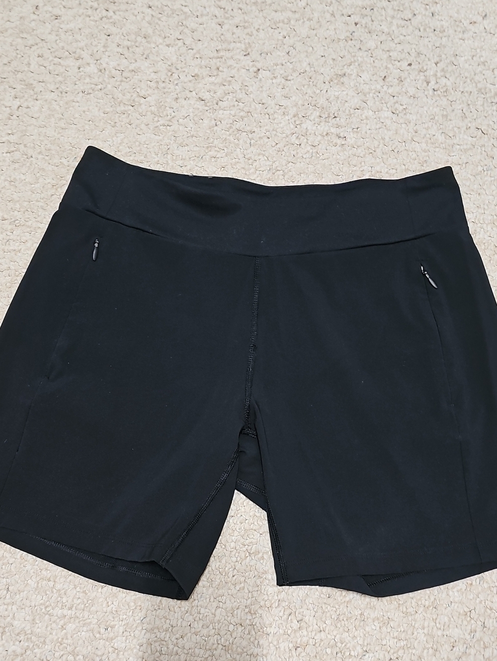 Columbia Black Athletic Shorts with Zip Pockets